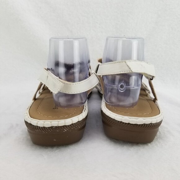✅Studio Works SW-PITCH White Strappy Slingback Sandals/Shoe Womens 9.5M STAINING - Picture 9 of 14